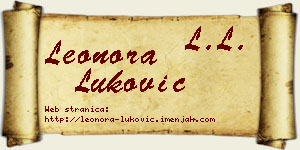 Leonora Luković vizit kartica